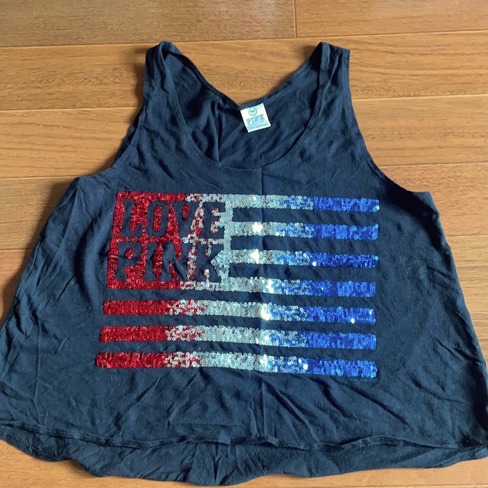 Women’s VS Love Pink sequin tank M